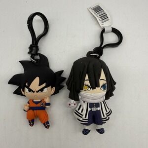 Dragon Ball Super Goku & Deamon Slayer Clip Blind Bag Keychain Lot Of 2
